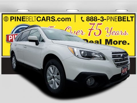 Crystal White Pearl Subaru Outback 2.5i Premium.  Click to enlarge.
