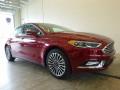 Front 3/4 View of 2017 Ford Fusion SE AWD #1