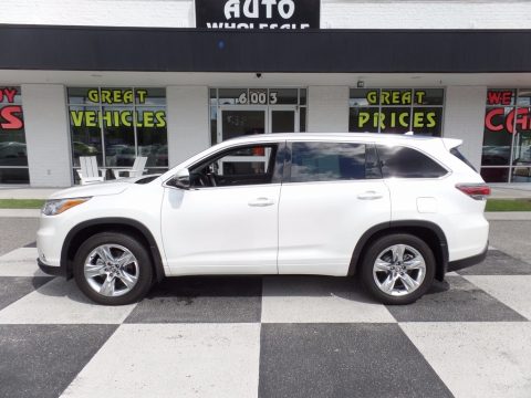 Blizzard Pearl Toyota Highlander Limited Platinum AWD.  Click to enlarge.