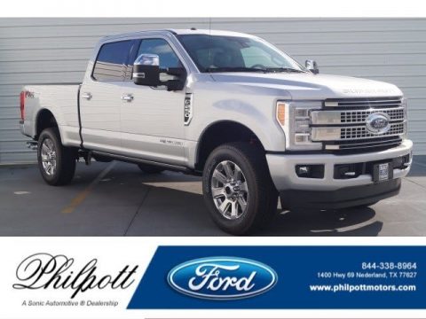 Ingot Silver Ford F250 Super Duty Platinum Crew Cab 4x4.  Click to enlarge.