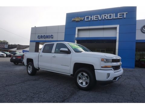 Summit White Chevrolet Silverado 1500 LT Crew Cab 4x4.  Click to enlarge.