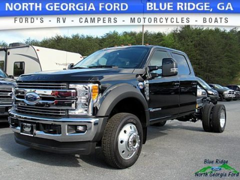 Shadow Black Ford F450 Super Duty Lariat Crew Cab 4x4 Chassis.  Click to enlarge.