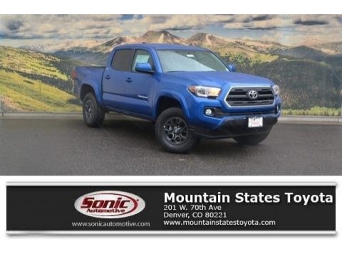 Blazing Blue Pearl Toyota Tacoma SR5 Double Cab 4x4.  Click to enlarge.