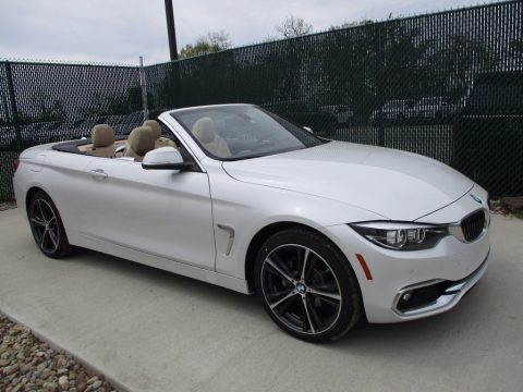 Alpine White BMW 4 Series 430i xDrive Convertible.  Click to enlarge.