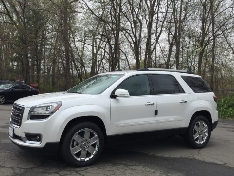White Frost Tricoat GMC Acadia Limited AWD.  Click to enlarge.