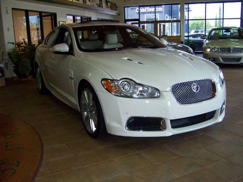 Porcelain White Jaguar XF XFR Sport Sedan.  Click to enlarge.