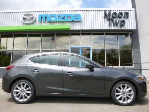 Machine Gray Metallic Mazda MAZDA3 Grand Touring 5 Door.  Click to enlarge.