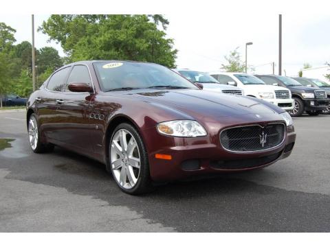 Bordeaux Pontevecchio (Dark Red Metallic) Maserati Quattroporte DuoSelect.  Click to enlarge.