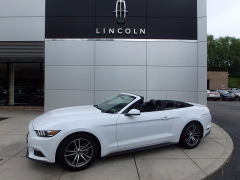 Oxford White Ford Mustang EcoBoost Premium Convertible.  Click to enlarge.