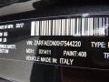 Alfa Romeo Color Code 408 Vulcano Black Metallic #25