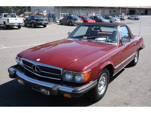 Orient Red Mercedes-Benz SL Class 380 SL Roadster.  Click to enlarge.