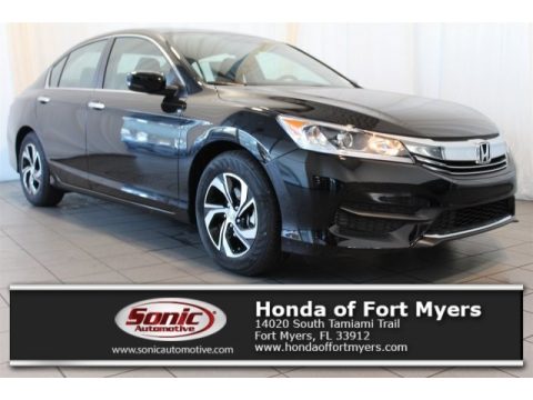 Crystal Black Pearl Honda Accord LX Sedan.  Click to enlarge.