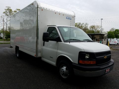 Summit White Chevrolet Express Cutaway 4500 Moving Van.  Click to enlarge.