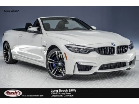 Mineral White Metallic BMW M4 Convertible.  Click to enlarge.