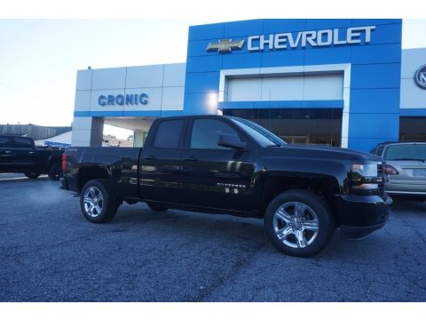Black Chevrolet Silverado 1500 Custom Double Cab 4x4.  Click to enlarge.