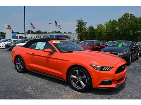 Competition Orange Ford Mustang V6 Convertible.  Click to enlarge.