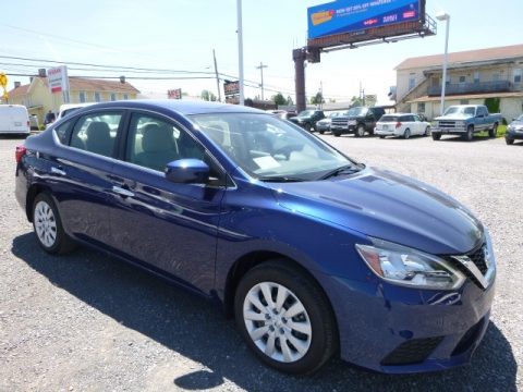Deep Blue Pearl Nissan Sentra S.  Click to enlarge.
