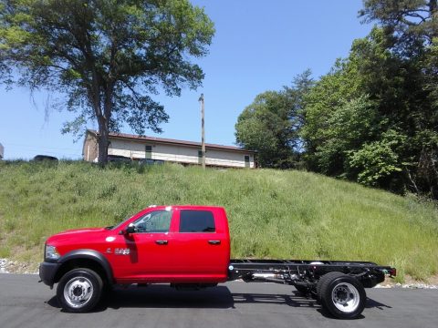 Flame Red Ram 4500 Tradesman Crew Cab Chassis.  Click to enlarge.