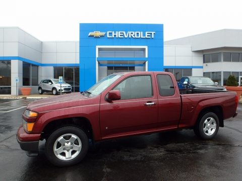 Deep Ruby Red Metallic Chevrolet Colorado LT Extended Cab.  Click to enlarge.