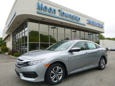 Lunar Silver Metallic Honda Civic LX Sedan.  Click to enlarge.