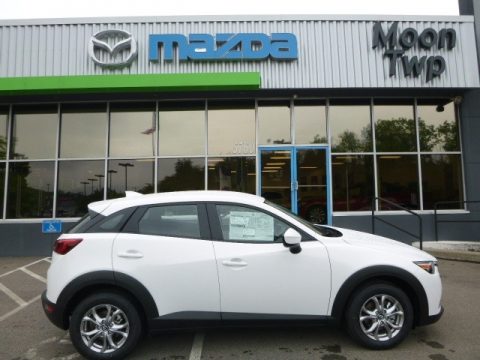 Crystal White Pearl Mica Mazda CX-3 Sport AWD.  Click to enlarge.