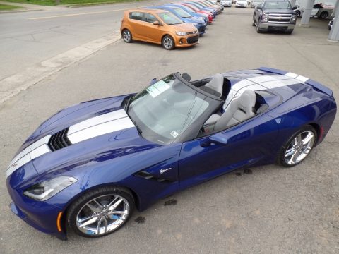 Admiral Blue Chevrolet Corvette Stingray Convertible.  Click to enlarge.