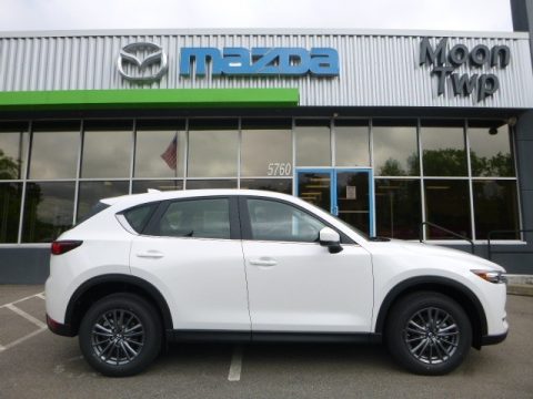 Crystal White Pearl Mazda CX-5 Sport AWD.  Click to enlarge.