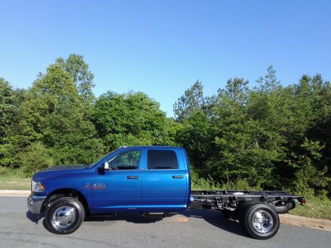 Blue Streak Pearl Ram 3500 Tradesman Crew Cab 4x4 Chassis.  Click to enlarge.