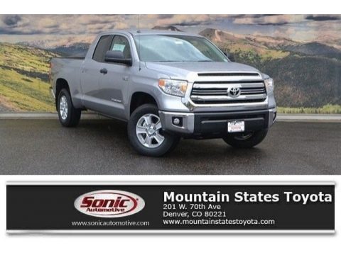 Silver Sky Metallic Toyota Tundra SR5 Double Cab 4x4.  Click to enlarge.