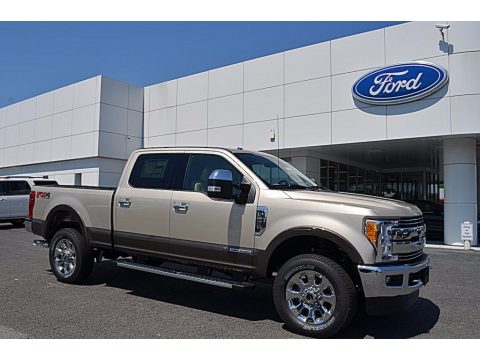 White Gold Ford F250 Super Duty Lariat Crew Cab 4x4.  Click to enlarge.
