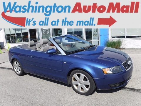 Caribic Blue Pearl Effect Audi A4 3.0 quattro Cabriolet.  Click to enlarge.