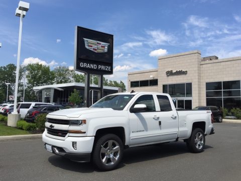 Summit White Chevrolet Silverado 1500 LT Double Cab 4x4.  Click to enlarge.