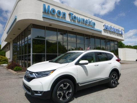 White Diamond Pearl Honda CR-V Touring AWD.  Click to enlarge.