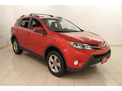 Barcelona Red Metallic Toyota RAV4 XLE.  Click to enlarge.