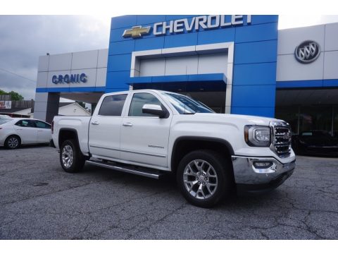 White Frost Tricoat GMC Sierra 1500 SLT Crew Cab.  Click to enlarge.