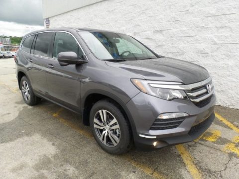 Modern Steel Metallic Honda Pilot EX-L AWD.  Click to enlarge.