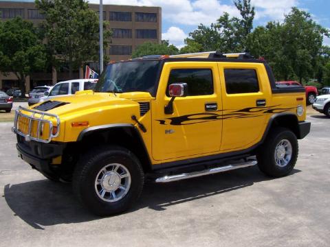 Yellow Hummer H2 SUT.  Click to enlarge.