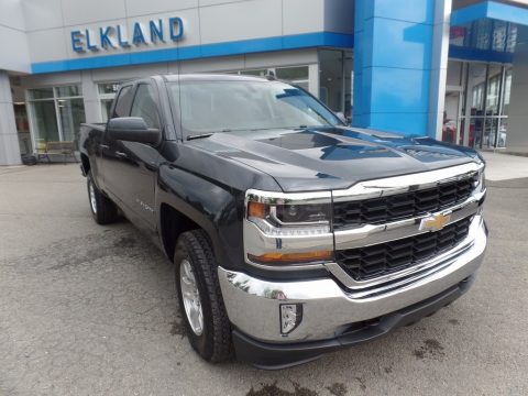 Graphite Metallic Chevrolet Silverado 1500 LT Double Cab 4x4.  Click to enlarge.