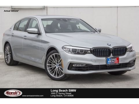 Glacier Silver Metallic BMW 5 Series 530e iPerfomance Sedan.  Click to enlarge.