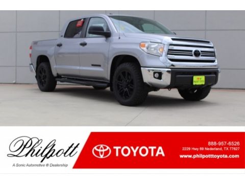 Silver Sky Metallic Toyota Tundra SR5 TSS Off-Road CrewMax.  Click to enlarge.