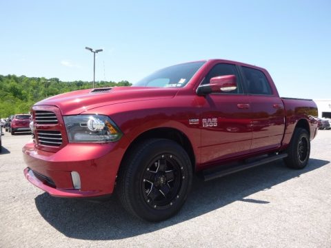 Deep Cherry Red Crystal Pearl Ram 1500 Sport Crew Cab 4x4.  Click to enlarge.