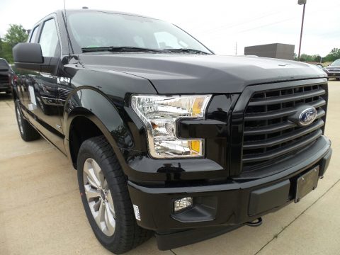 Shadow Black Ford F150 XL SuperCab 4x4.  Click to enlarge.