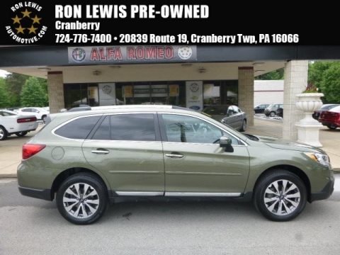 Wilderness Green Metallic Subaru Outback 3.6R Touring.  Click to enlarge.