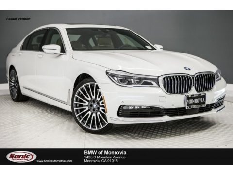 Mineral White Metallic BMW 7 Series 750i Sedan.  Click to enlarge.