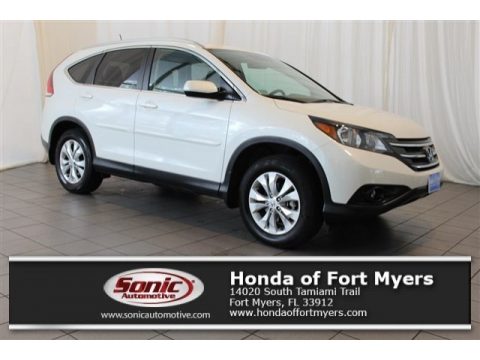 White Diamond Pearl Honda CR-V EX-L AWD.  Click to enlarge.