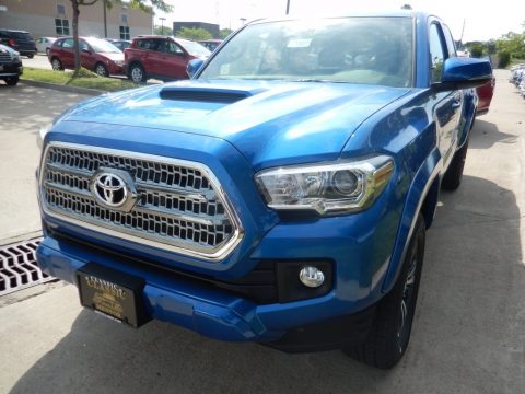 Blazing Blue Pearl Toyota Tacoma TRD Sport Access Cab 4x4.  Click to enlarge.