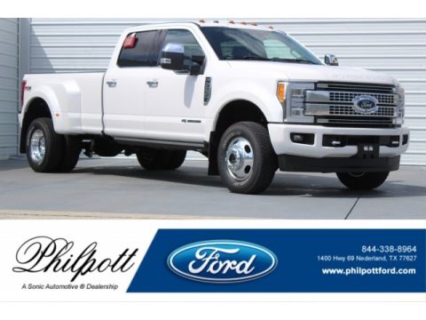 Oxford White Ford F350 Super Duty Platinum Crew Cab 4x4.  Click to enlarge.