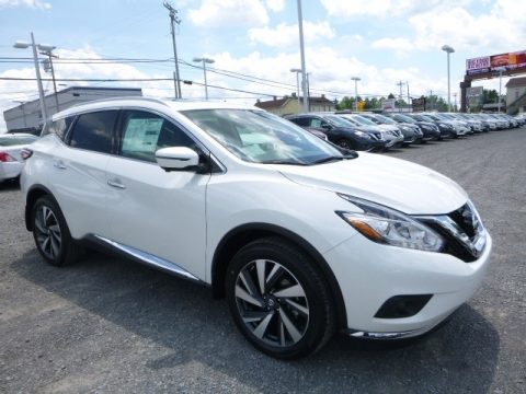 Pearl White Nissan Murano Platinum AWD.  Click to enlarge.