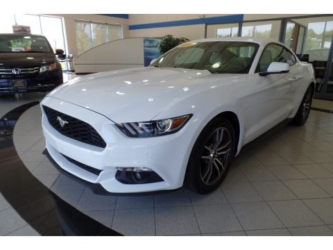 Oxford White Ford Mustang EcoBoost Premium Coupe.  Click to enlarge.