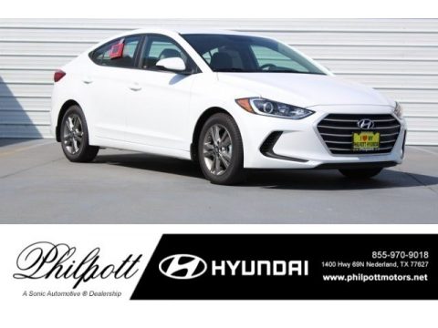 White Hyundai Elantra SE.  Click to enlarge.